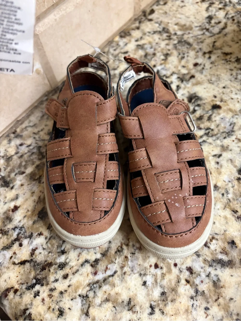 OshKosh B'gosh Tan Woven Fisherman Sandals